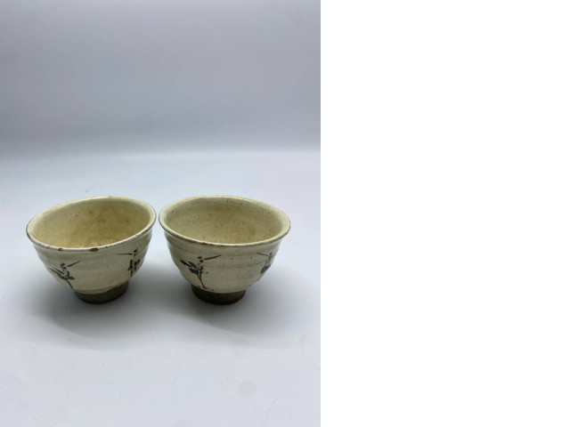 Set of 2 beige Chineese tea cup Set of 2 beige Chineese tea cup