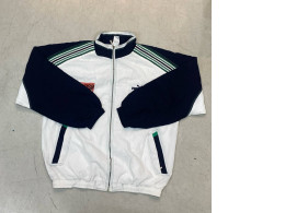 PUMA  White windbreaker with blue stripes 