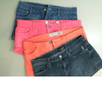 Set of 4 pairs of denim shorts, different colors Set of 4 pairs of denim shorts, different colors