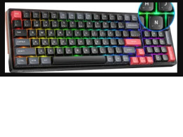 USED [Thai Keyboard]Machenike K600 Lite 90% Mechanical Keyboard 100 Keys Layout Wired Keyboard RGB Backlit Hot