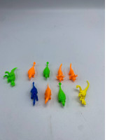 Set of plastic dinosaur toys