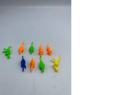 Set of plastic dinosaur toys