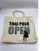 Beige shopping bag with print