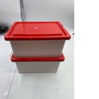 Set of 2 white-red boxes