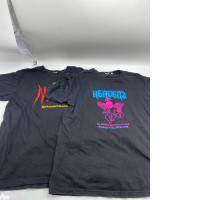 Set of 2 black t-shirts with print Set of 2 black t-shirts with print