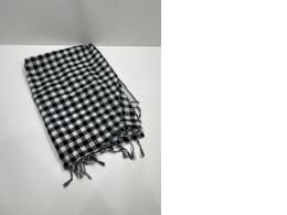 Black-white checkered scarf Black-white checkered scarf