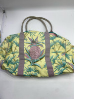 Yellow green travel bag with pineapple print
