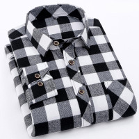 Men's black and white checkered shirt