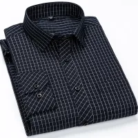 Men's black and white checkered shirt