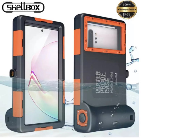 USED SHELLBOX Waterproof Diving Case 49ft Underwater Camera Cover for ios andriod USED SHELLBOX Waterproof Diving Case 49ft Underwater Camera Cover for ios andriod