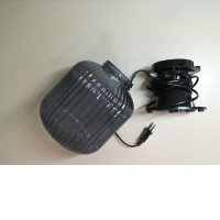 Glass pendant lamp, blue shade