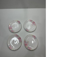 Set of white saucers