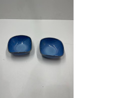 Set of blue soup plates Set of blue soup plates