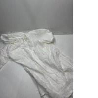 White fabric hooded robe White fabric hooded robe