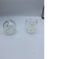 Clear tea set: teapot and cup