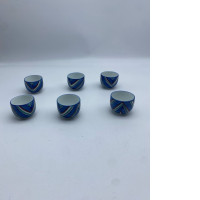 Set of blue japaneese  cups
