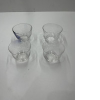 Set of 4 clear sake shotglasses