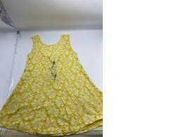 Yellow girl's flower printed dress