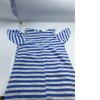 Blue-white stripped dress