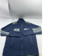 Dark blue longsleeve collared sweatshirt