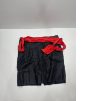 Black women's shorts complete with red belt