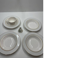 Set of white dishes
