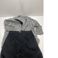 Women's classic-casual suit :stripped shirt and skirt Women's classic-casual suit :stripped shirt and skirt