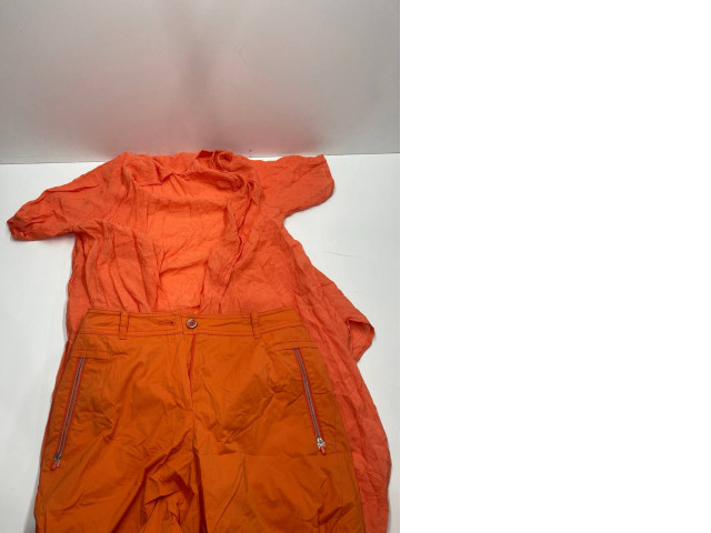 Bright orange suit: t-shirt and shorts Bright orange suit: t-shirt and shorts