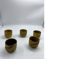 Set of brown teacups for Chineese tea ceremony