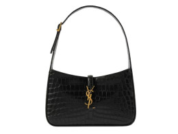 Saint Laurent Croc Effect leather shoulder bag black (NOT NEW)