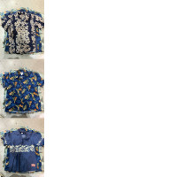 Set of 3 SECONDHAND dark Hawaii shortsleeved shirts