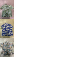 Set of 3 SECONDHAND colourful Hawaiian shortsleeved shirts