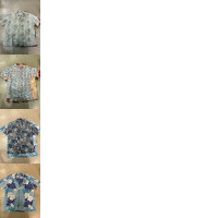 Set of 4 SECONDHAND light blue shortsleeved Hawaiian shirts