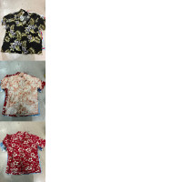 Set of 3 colourful SECONDHAND hawaiian shortsleeved shirts