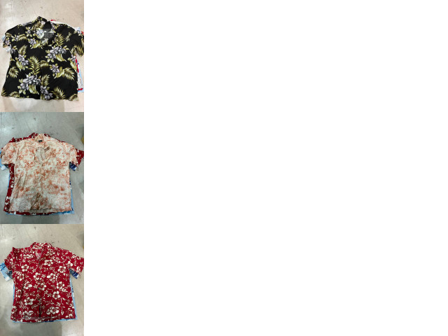 Set of 3 colourful SECONDHAND hawaiian shortsleeved shirts Set of 3 colourful SECONDHAND hawaiian shortsleeved shirts