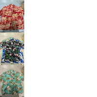 Set of 3 colourful SECONDHAND Hawaiian shirts