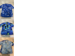 Set of 3 SECONDHAND blue Hawaiian shortsleeved shirts