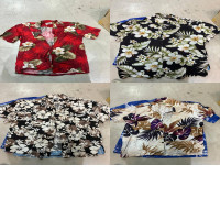 Set of 4 SECONDHAND bright shortsleeved Hawaiian shirts