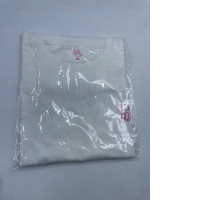 White women's t-shirt with pink print