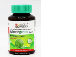Set of 6 Wheatgrass 60 Capsules ( World Medica Khaolaor Wheatgrass Khaolaor Pharmacy )