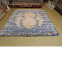 Square blue patterned rug
