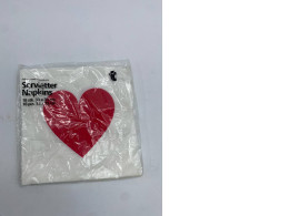 Red heart shaped white tissue