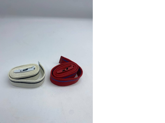 Set of 2 White and red cloth belt Set of 2 White and red cloth belt