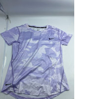 Blue short-sleeved round neck sports shirt