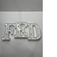 Set of white decorate letters