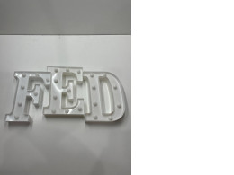 Set of white decorate letters