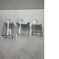 Set of clear kitchen boxes