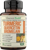 Suplemento De Cúrcuma Turmeric Quercetin Bromelain 60 Ct Sabor Sin Sabor