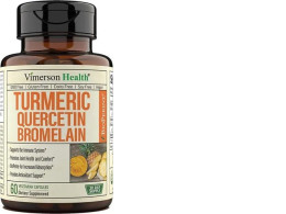 Suplemento De Cúrcuma Turmeric Quercetin Bromelain 60 Ct Sabor Sin Sabor