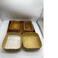 Set of wicker boxes Set of wicker boxes